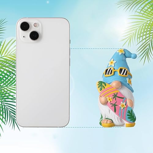 Miniatura 3 de Juego de 2 piezas de gnomos de verano, decoración de playa, mini gnomos de resina, decoración de mesa coleccionable, decoración de cocina para el