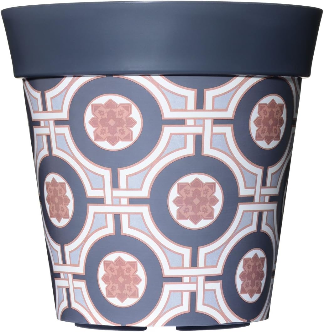 Grey Tile Plant Pot, Indoor/Outdoor Planter