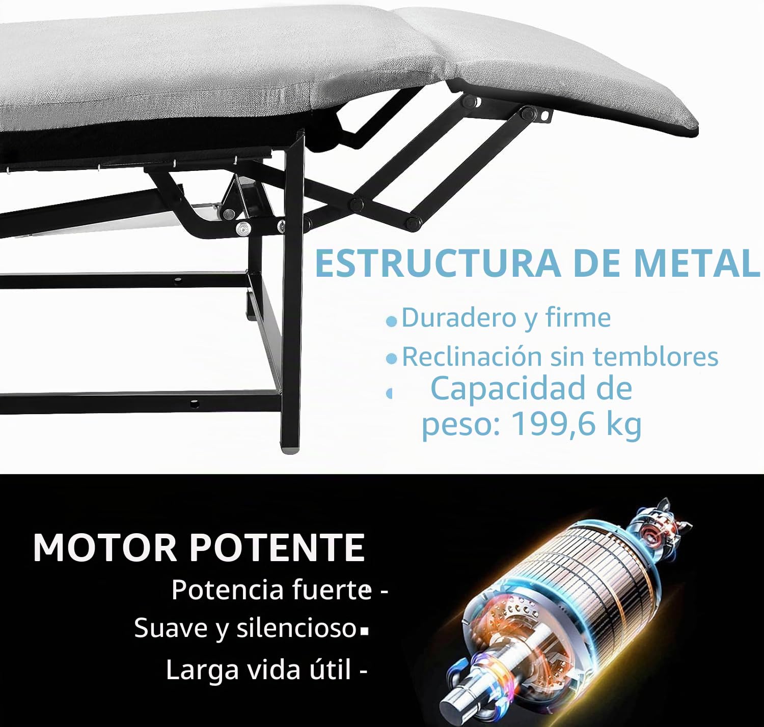 Sillón Relax Eléctrico con Respaldo Inclinable, Capacidad 150 kg - Elegancia y Confort para el Hogar y la Oficina