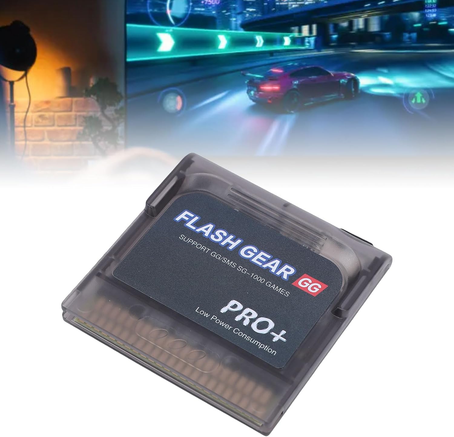 Pomya Video Game Flash Memory Card, Support for GG Game Gear Console, 600 in 1 Flash Cartridge with Built in 4GB Memory