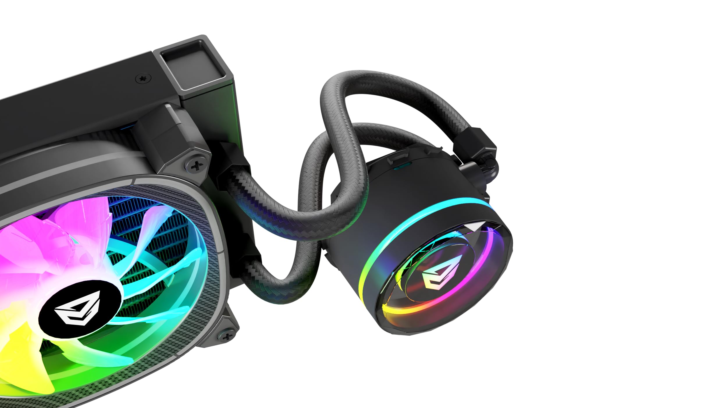 Nfortec Atria X chłodzenie cieczą procesor 360mm ARGB 240W kompatybilny z Intel AMD czarny
