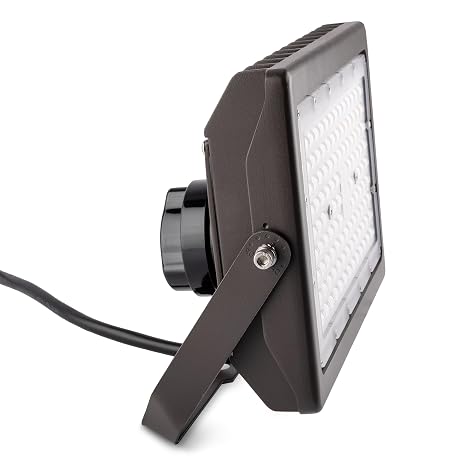 Maxlite MSF70UW-CSBYRPC 70W Slim Flood Light - Outdoor Lights with CCT Selectable 3000/4000/5000K, Landscape Lighting, Bronze Finish, 120-277V, 8480-9980lm, Yoke Mount, IP65,