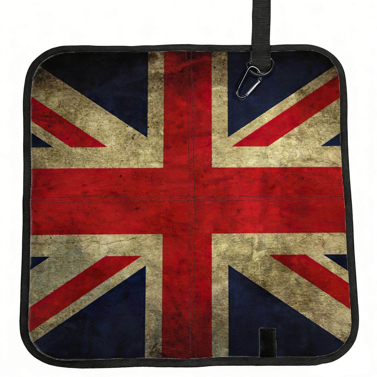 NImongt British Flag Print Portable Chair Pad Foldable Seat Cushion Outdoor Seating Office Picnic Camping