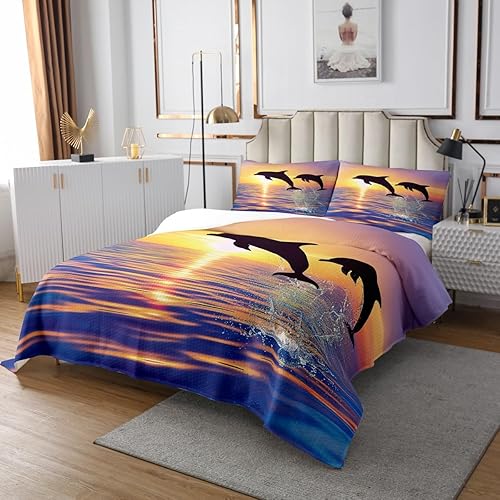 Miniatura 8 de Feelyou Juego de colcha acolchada de motocross para niños y adultos, juego de colcha temática de deportes extremos, colcha con patrón de