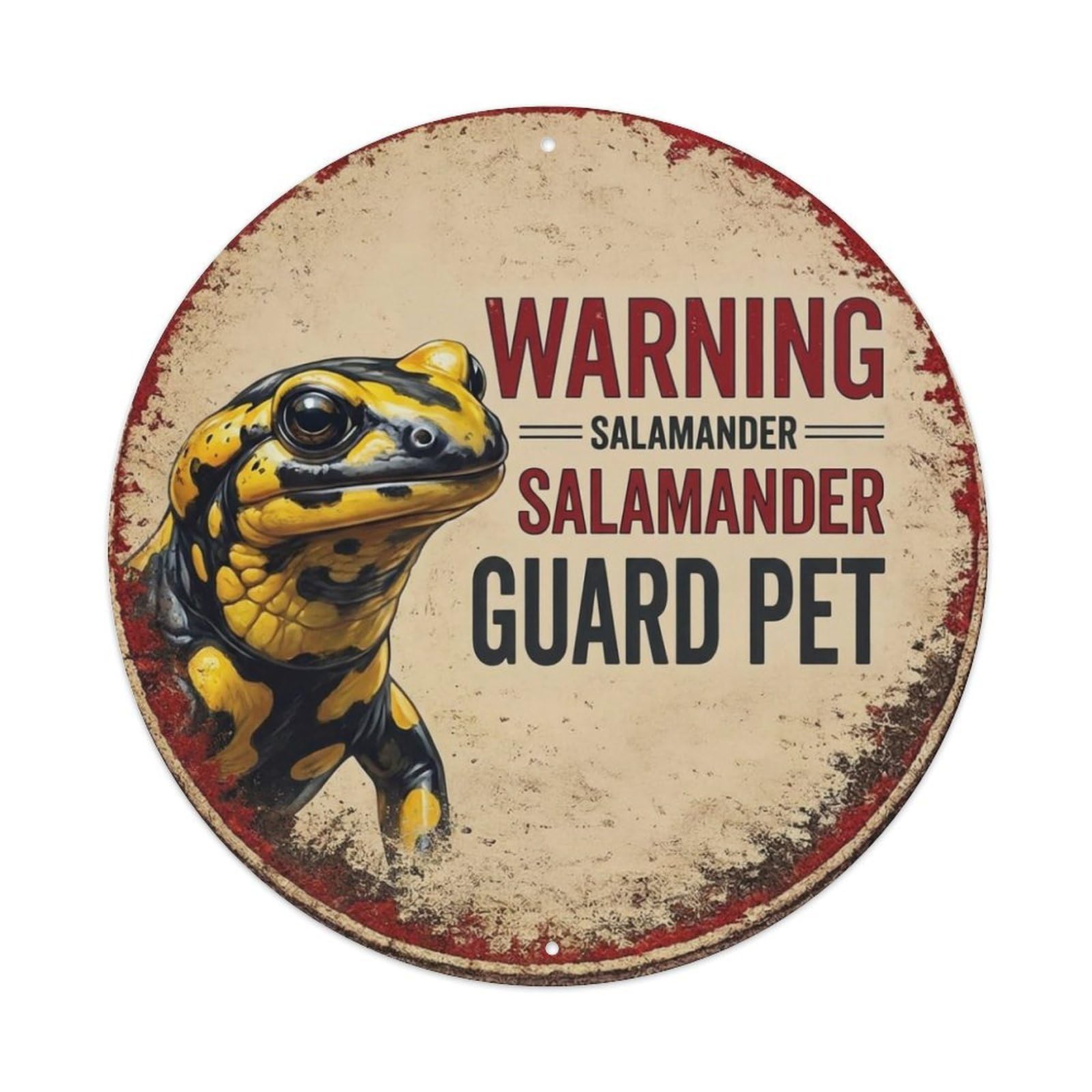 Tgrcjimh Style Metal Tin Sign Vintage Warning Salamander