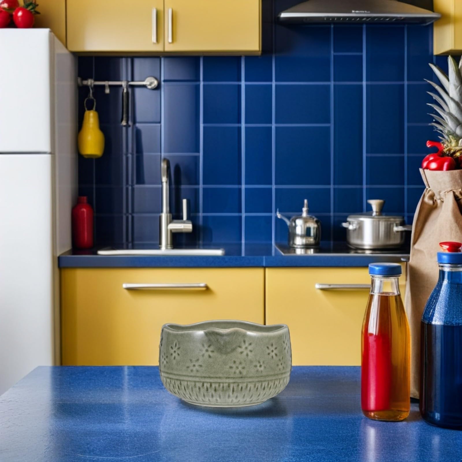 HEMOTON Ciotola Matcha in Ceramica con Beccuccio per Cerimonia del Tè, Facile da Pulire per Amanti del Tè, Design Elegante per Cucina e Sala da Pranzo