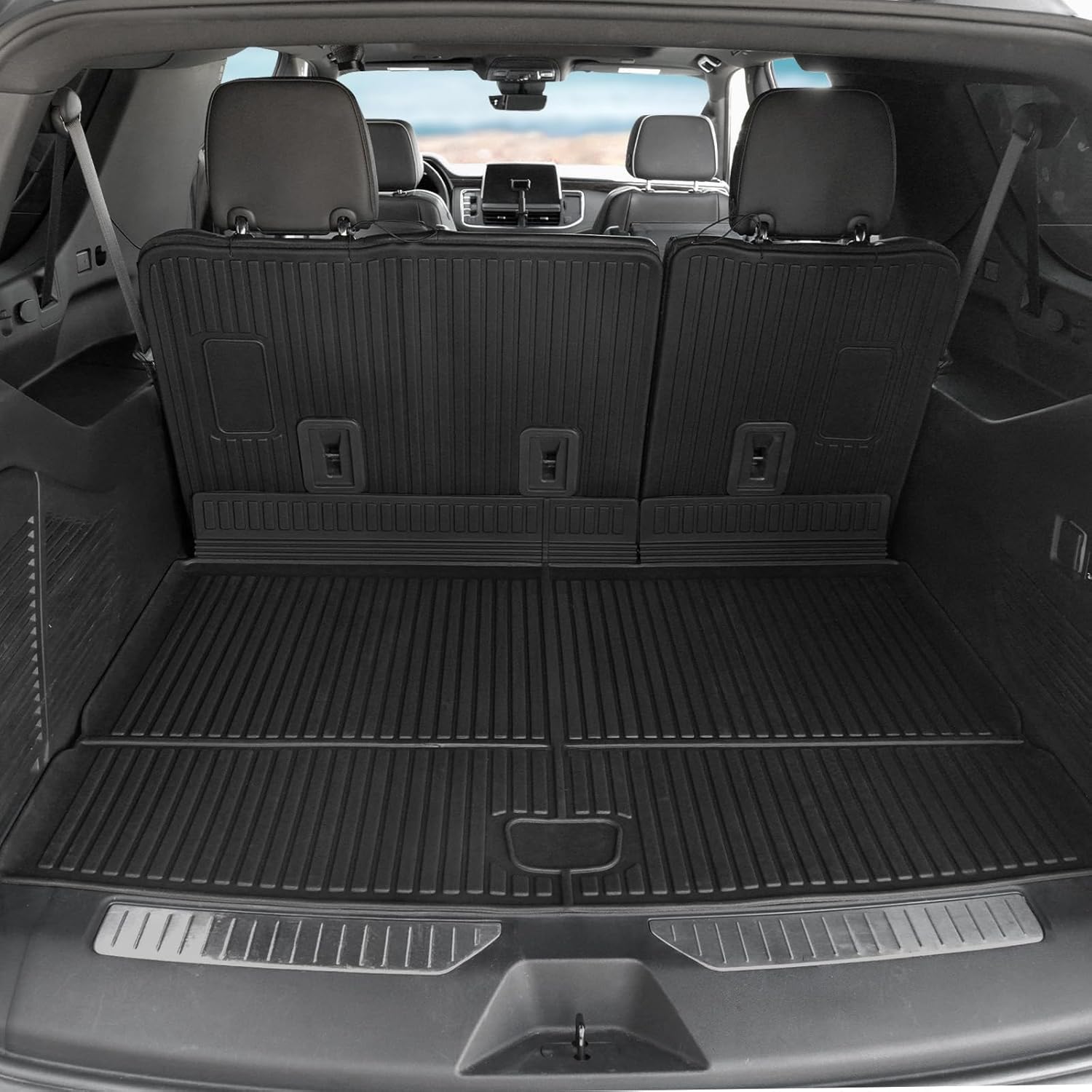 Cargo Mat for 2021-2026 Chevrolet Chevy Suburban/GMC Yukon XL, Full Coverage All Weather Trunk Cargo Liner with 3rd Row Backrest Protectors for Suburban/Yukon XL Accessories 21-26| for Chevy Suburban/GMC Yukon XL