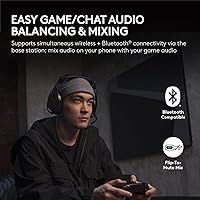 Vista 4 de Logitech G Astro A50 X Multi-Platform Wireless Gaming Headset + Base Station for PS5/Xbox/PC: PLAYSYNC Video & Audio Switcher, HDMI 2.1 4K 120Hz