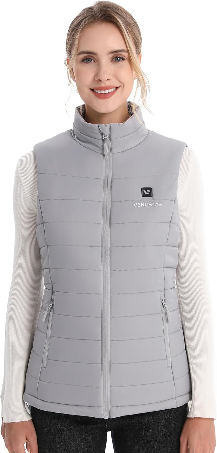 Venustas Women's Heated Vest with Battery, Lightweight Quilted Vest for Women - Image 2