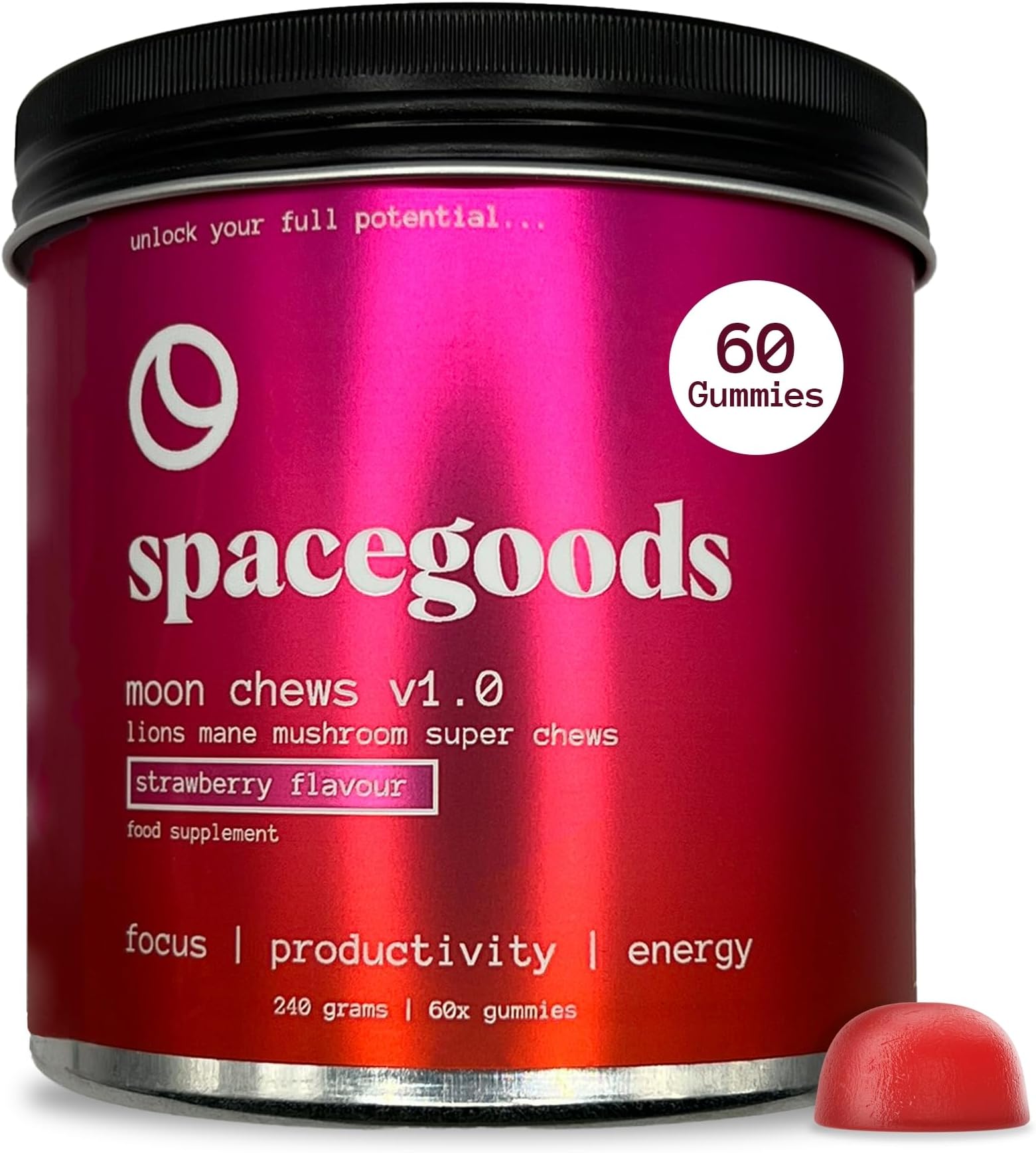 Spacegoods | Strawberry Flavoured Mushroom Gummies
