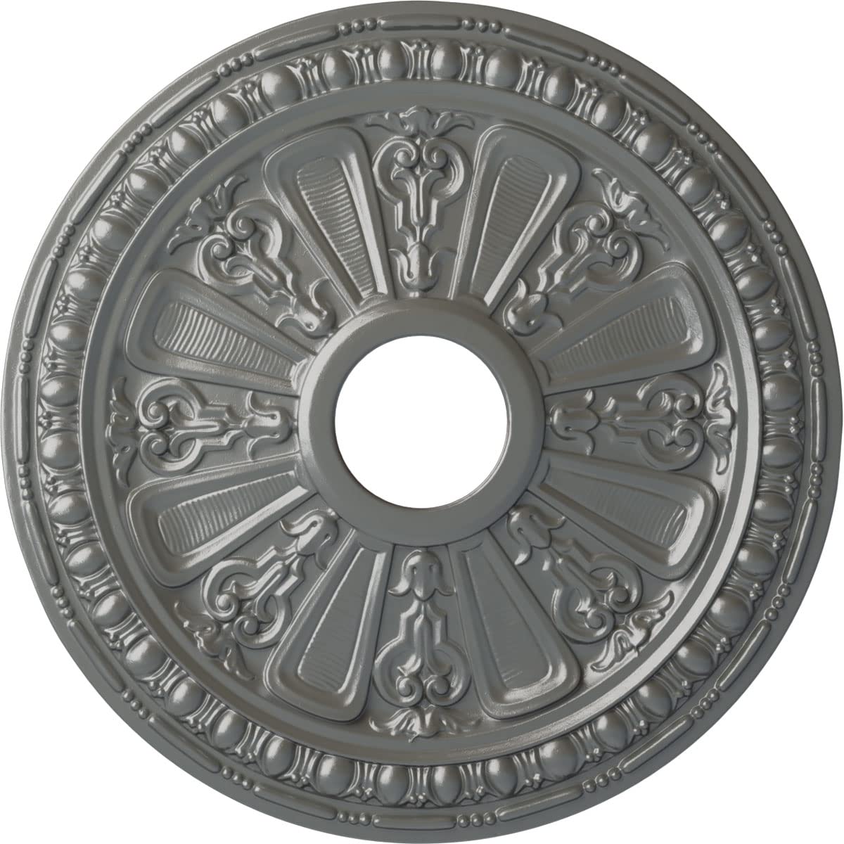 Ekena Millwork CM18RASLS Raymond Ceiling Medallion, Silver