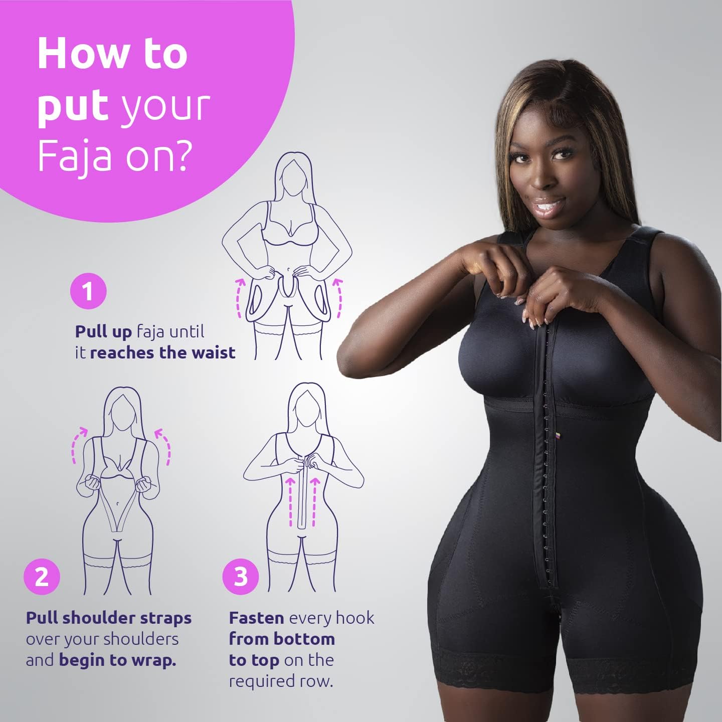 Miniatura 5 de Snatched Body - Womens Stage 2 Faja Colombians with Bra Shapewear - BBL Post Surgery Garment - Reductoras Moldeadoras