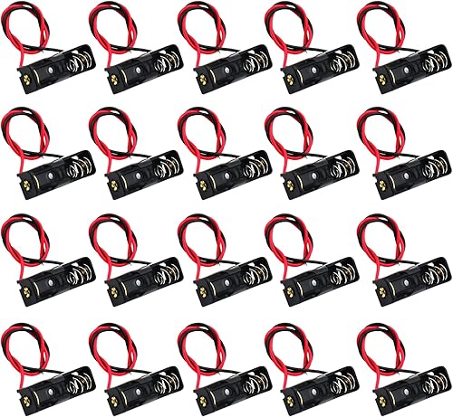 20 unids A23 titular de batería 23A titular de la batería con alambre 12 V soporte de batería de resorte Clip caso negro carcasa de plástico