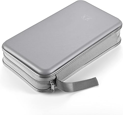 Miniatura 6 de LIOVODE Funda para DVD, capacidad de 96 unidades, portátil, para CD, de plástico duro, organizador de billetera, organizador para automóvil (gris)
