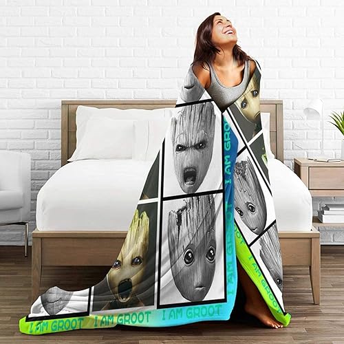 Miniatura 5 de I am grroot - Manta de franela de felpa para sofá, cama y sofá, 50 x 40 pulgadas