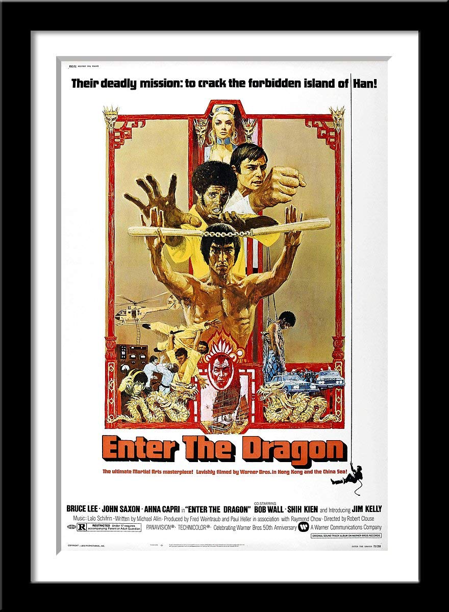 Tallenge - Bruce Lee In Enter The Dragon - X Large Framed Poster (Paper,24 x 34 inches, MultiColour)