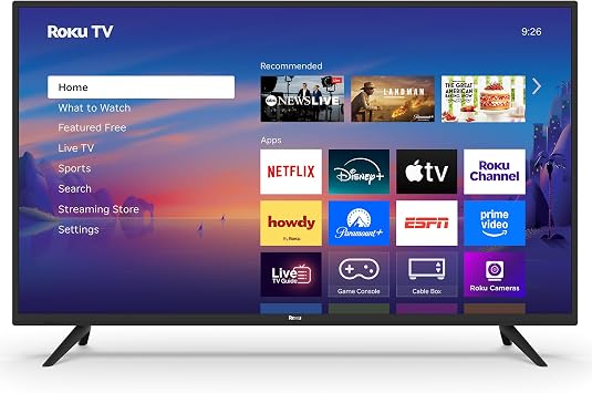Roku Smart TV 40-Inch Select Series 1080p Full HD RokuTV with Roku Voice Remote, Bright Picture, Customizable Home Screen Live Local News, Sports, Gaming