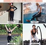 yeuG 4 Pack Leggings for Women with Pockets High Waisted Tummy Control Slimming Black Yoga Pants Workout Running.