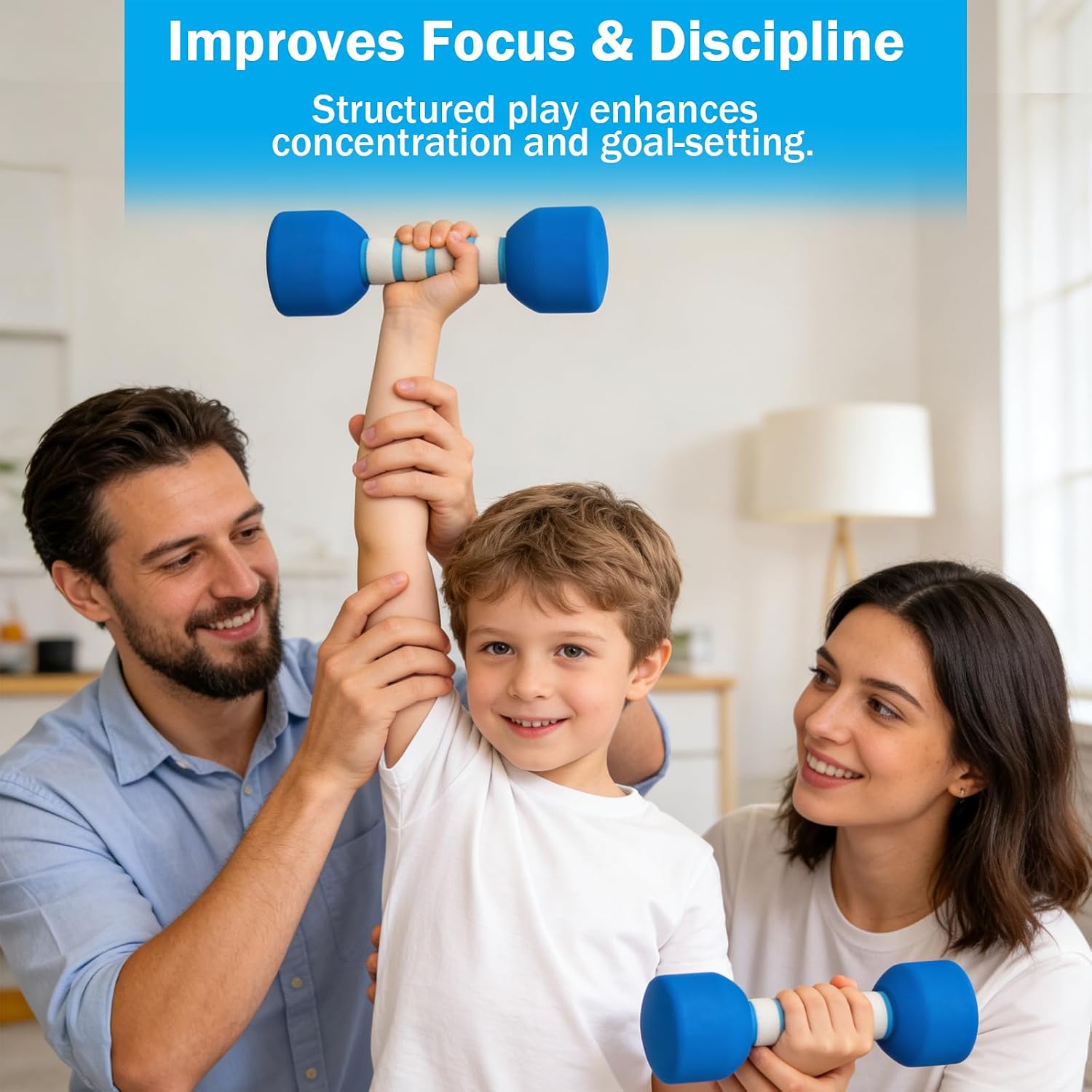 Kids Weight Set - A Pair of 2 Dumbbells for Toddler Childrens Exercise - Foam Dumbbell 1.5lbs Weights Workout Equipment