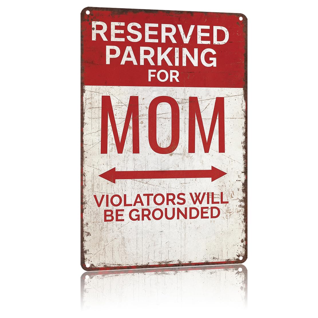 KWQDOZF Funny Metal Signs Poster 8x12inch Mom Parking Aluminum Sign Wall Art For Home Room Bedroom Office Decor