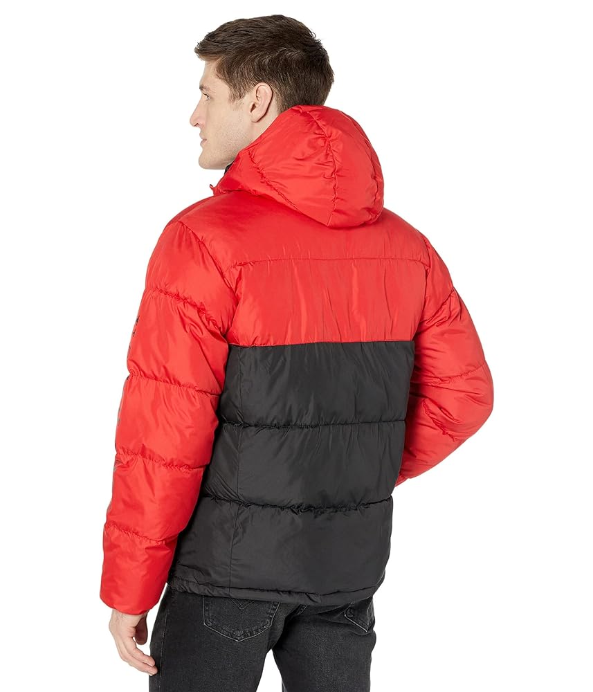 U.S. POLO ASSN. Color-Blocked Padded Puffer Engine Red SM at