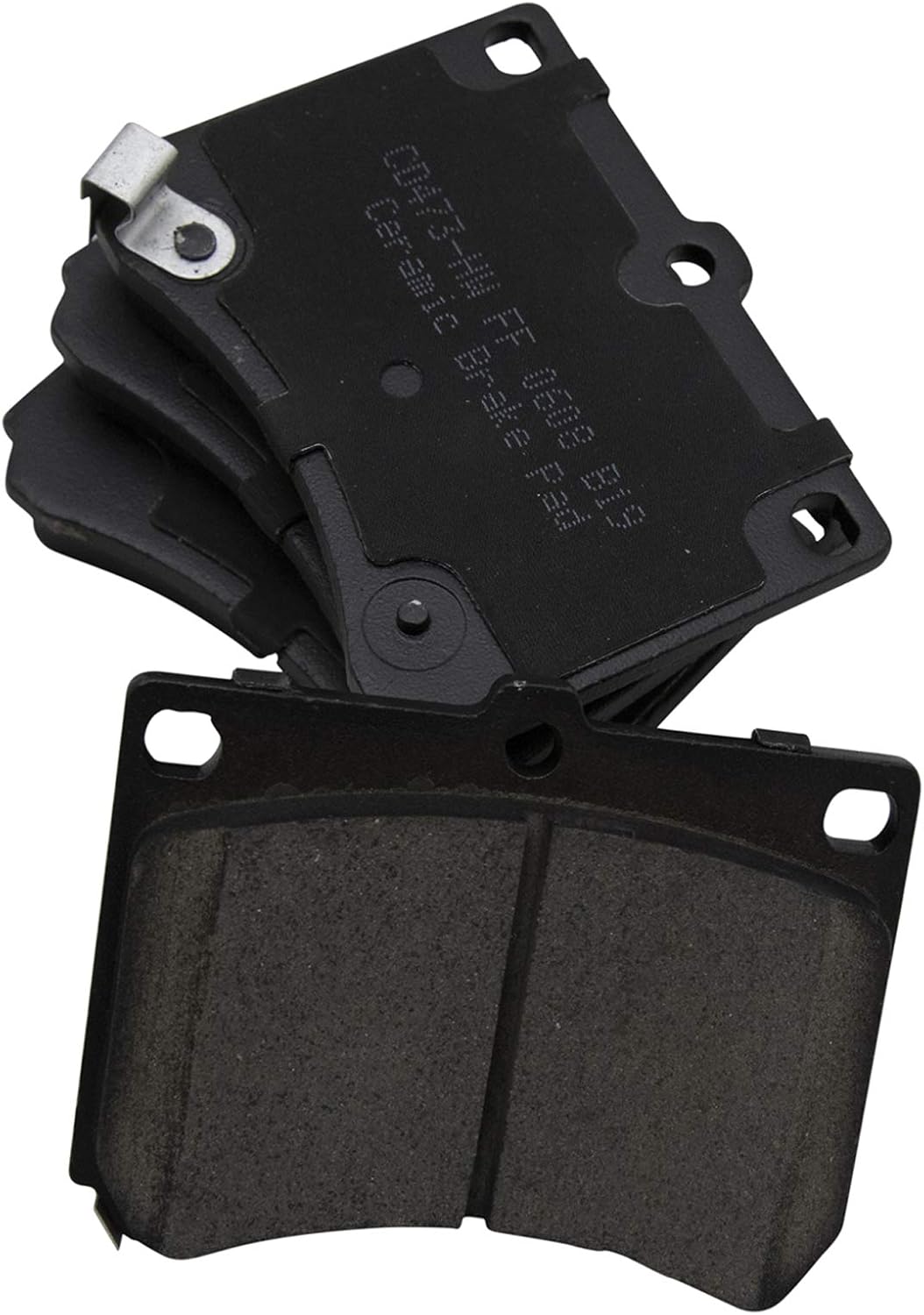 TRQ Front and Rear Brake Pad Set Ceramic Hardware Compatible with 1997-2003 Ford Escort 1995-1998 Mazda Protege 1997-1998 Mercury Tracer