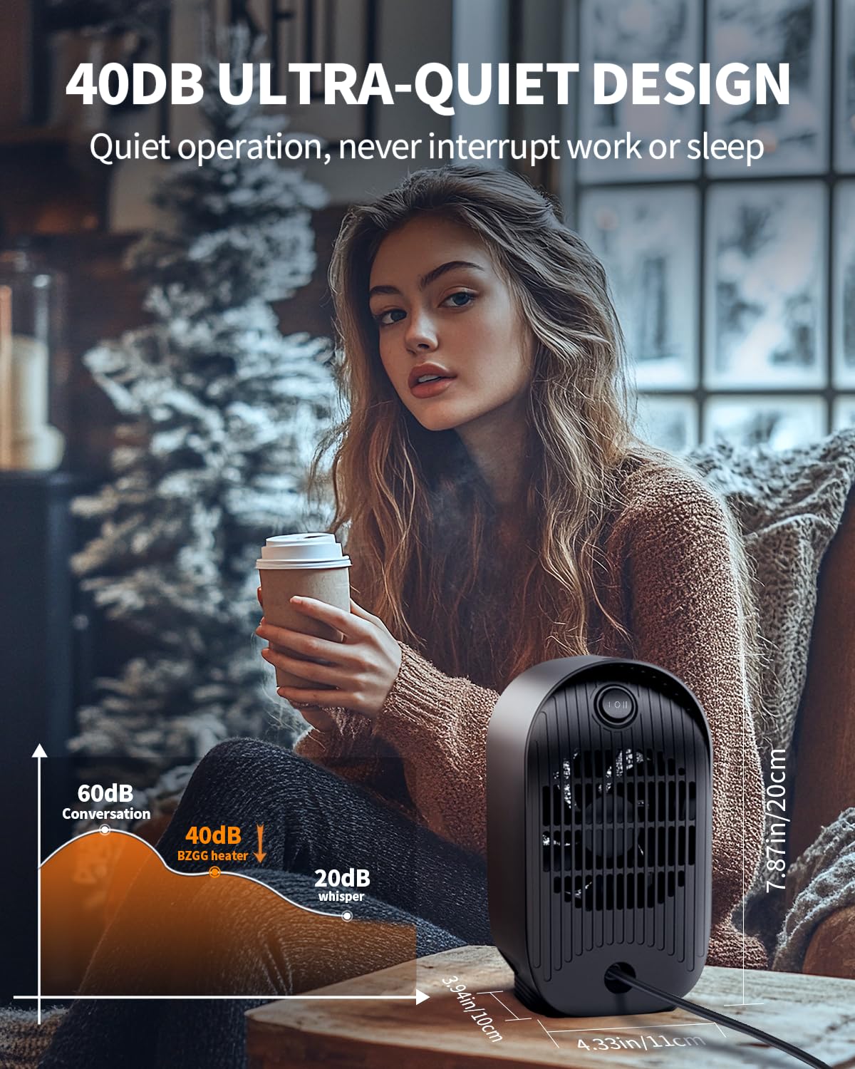 Elektryczny grzejnik energooszczędny, 1000 W, przenośny grzejnik łazienkowy z 2 poziomami, ochrona przed przegrzaniem i wywrotką, do łazienki, domu, biura, sypialni