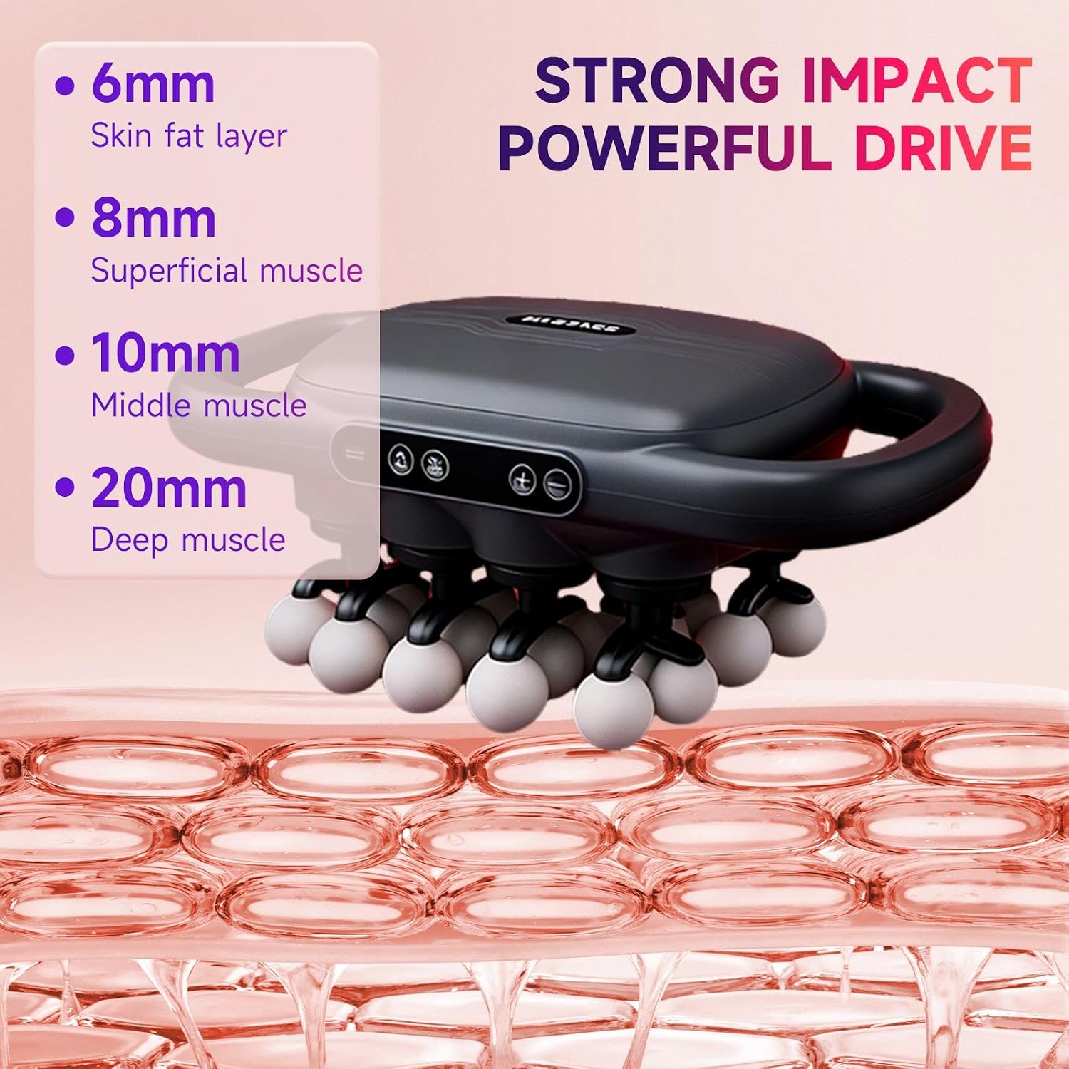 24-Heads Massage Gun Set for Full-Body Recovery, Deep Tissue Percussion Muscle Massager with 9 Modes, Quiet High-Power Back Massager for Gym, Office & Home,