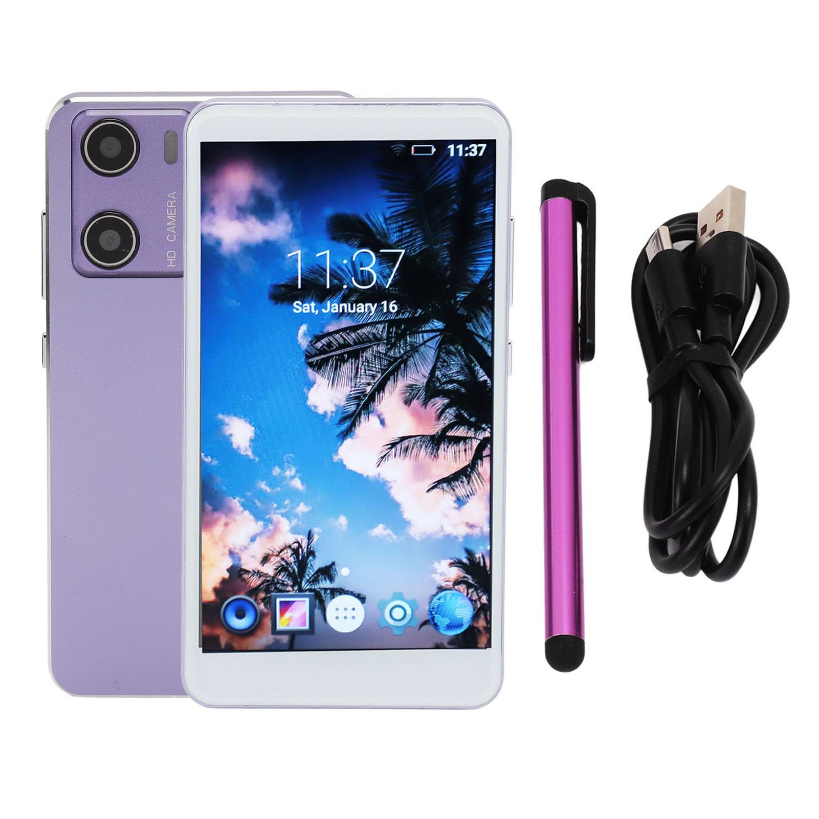 Reproductor MP4, Reproductor de Música Reproductor MP4 con y WiFi Pantalla Táctil HD de 5 Pulgadas 1GB RAM 8GB ROM Reducción de Ruido Cámara Trasera de 5MP Reproductor de Música