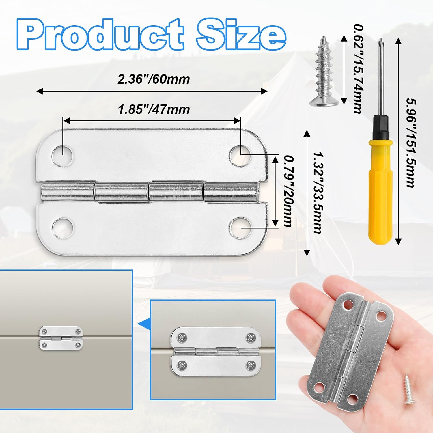 Cooler Hinges Replacement Parts, Stainless Steel Cooler Latch Hinge Replacement Accessories Compatible for Igloo