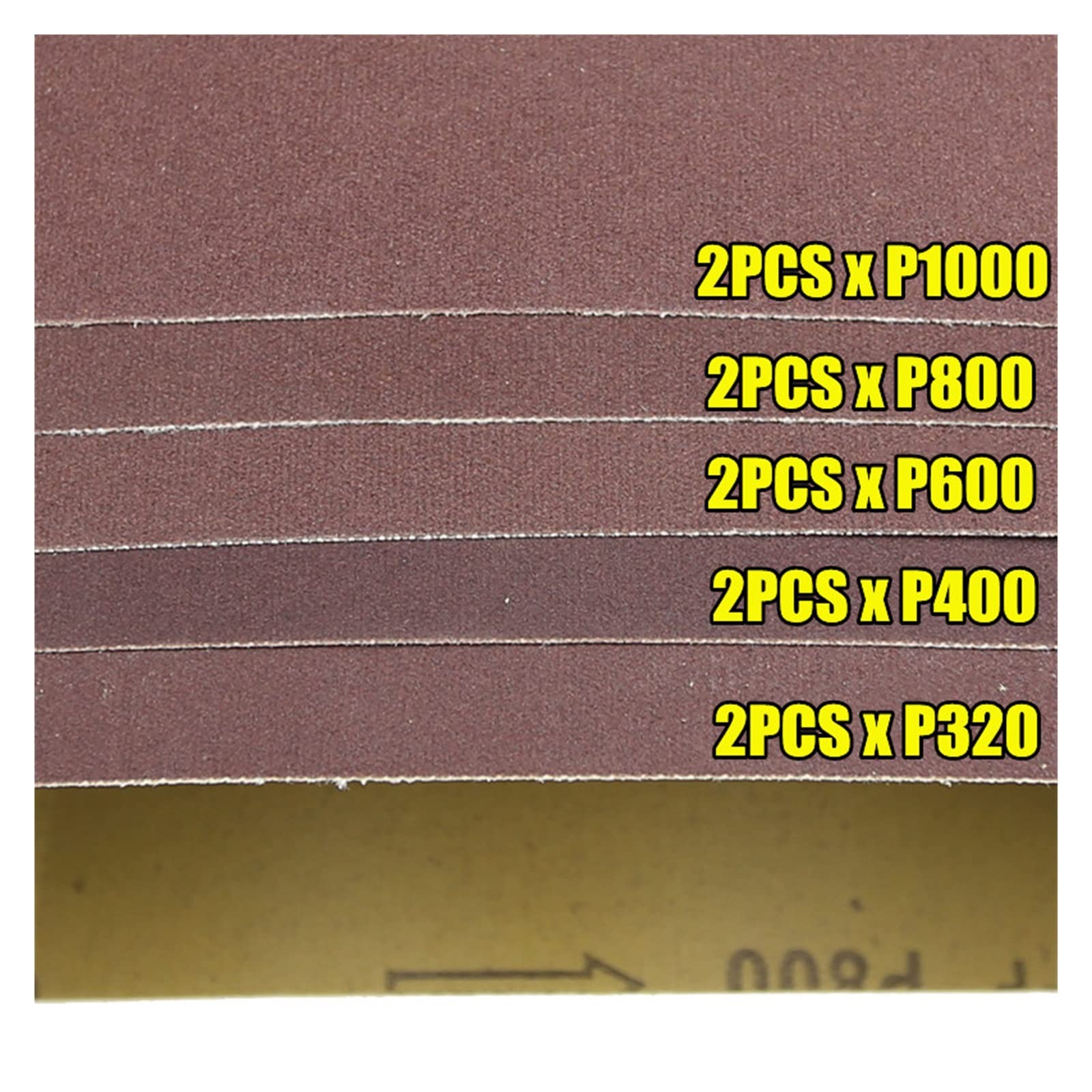 Pas szlifierski 10 szt. 50x686mm ścierne pasy szlifierskie taśma 40-1000 grys do szlifowania drewna szlifierka narzędzia tlenek glinu(320 400 600 800 1000)