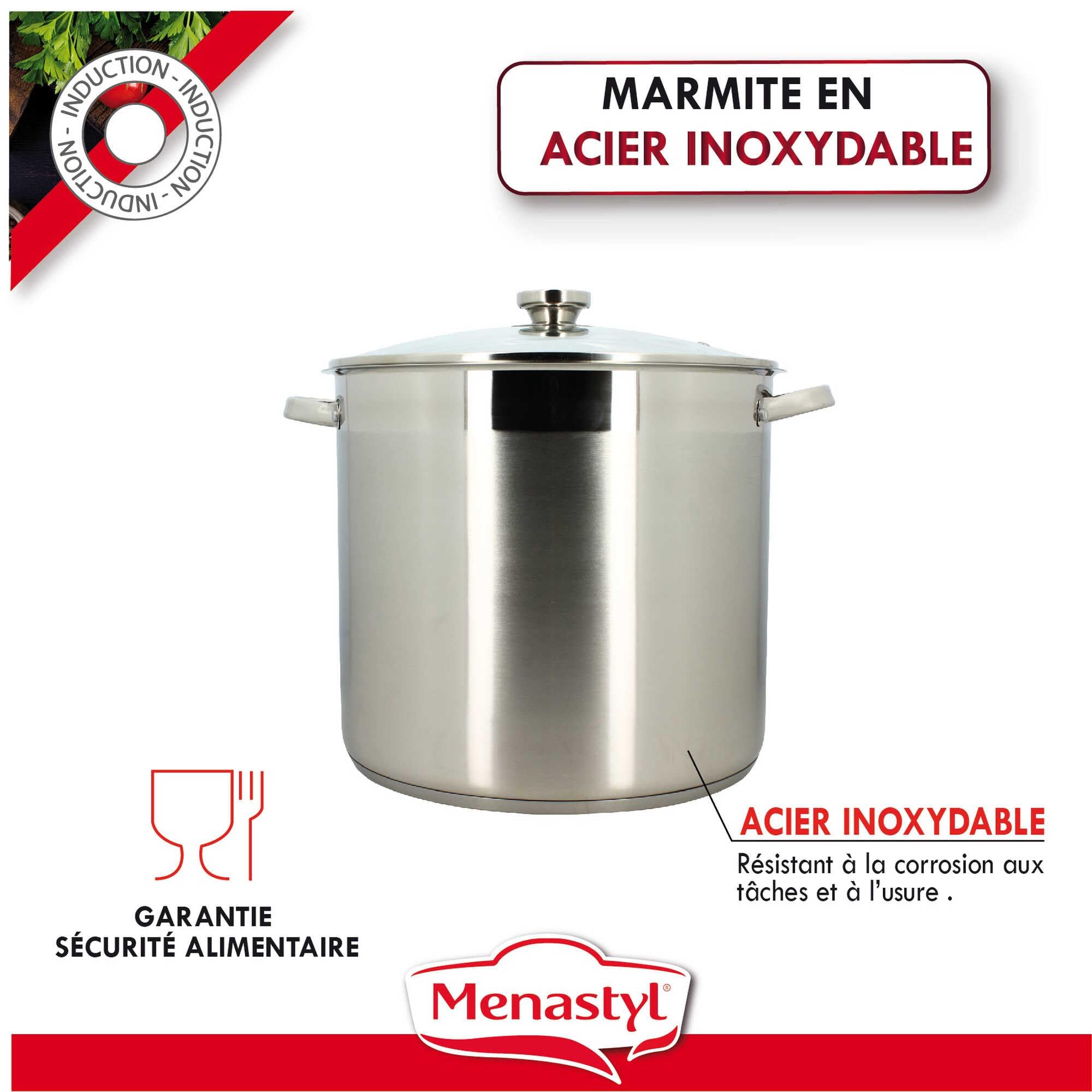 Casseroles 6 Pièces en Marbre - Marmites avec Couvercle en Verre BZE00199 - Sodi