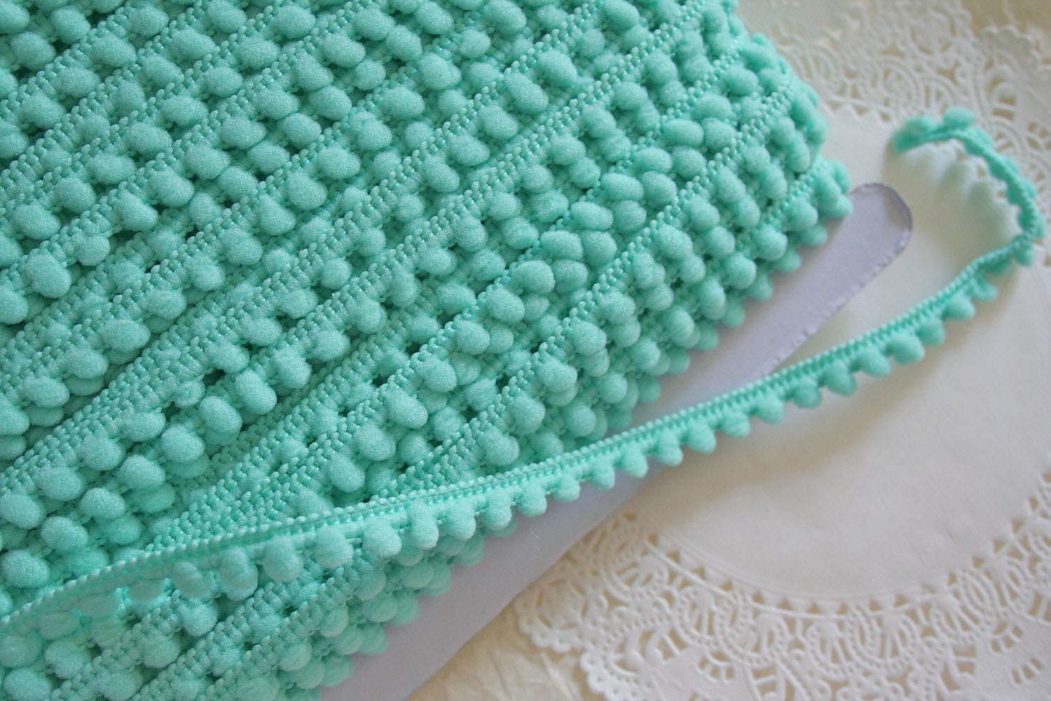 YYCRAFT Pompon-Fransenborte – 20 Yards, 0,95 Cm Breit, Marineblau