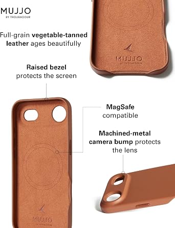 Mujjo Leather Case for iPhone Air MagSafe Compatible - Tan