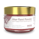 Fatima's Garden Natürliches Aker Fassi Pulver mit Granatapfelrinde - Traditionelle Marokkanische Lippen- & Wangenfarbe 50g 50 g (1er Pack)