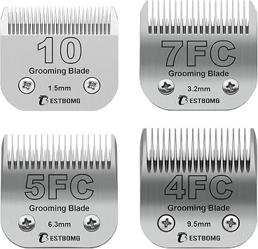 BESTBOMG Dog Grooming Replacement Blade Compatible with Andis/Wahl/Oster Dog Clippers 10+7FC+5FC+4FC