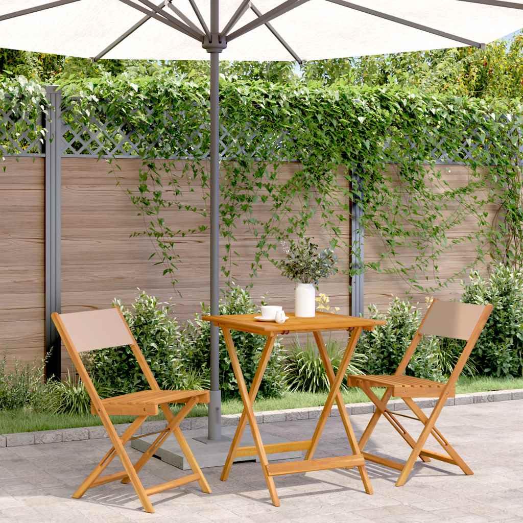 Table et chaises de jardin pliantes en bois d'acacia de haute qualité