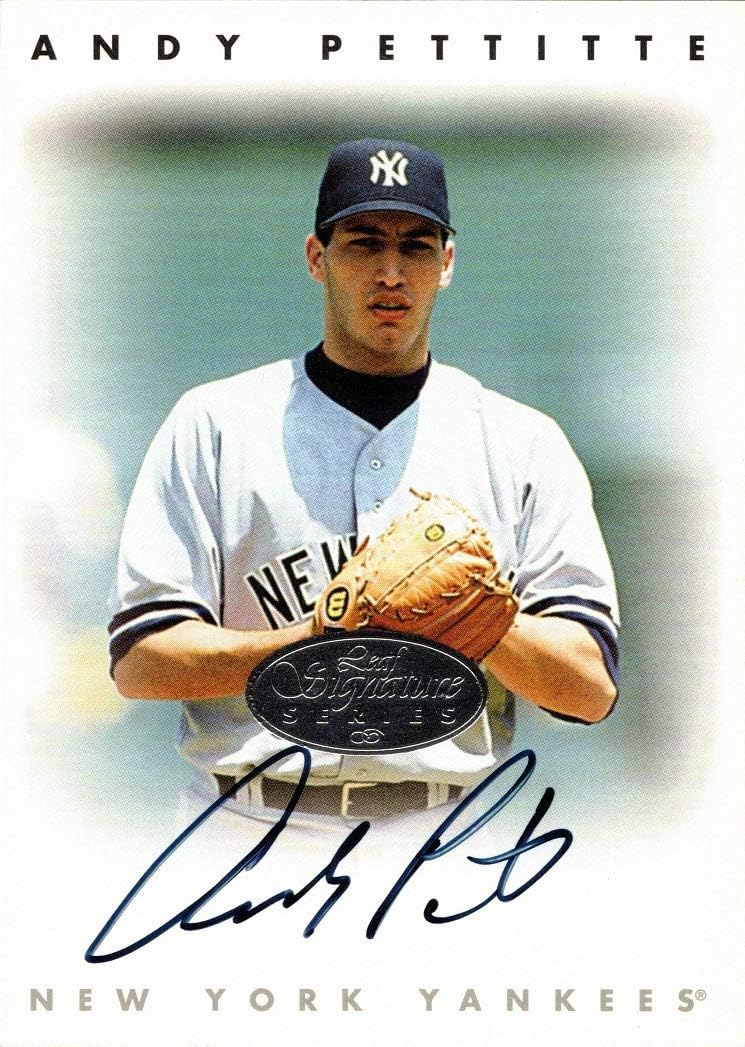 1996 Leaf Signature Series Silver Andy Pettitte Autograph Baseball Card