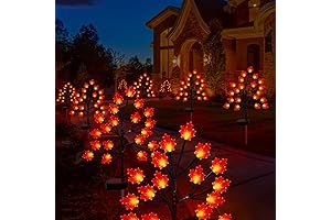 Fall Leaves Decorations Solar Garden Lights Outdoor
