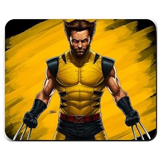 Zentora Wolverine Mouse Pad - 9x7.5 Berserker Character Graphic - Kinetic-Surface Smooth Tracking Textile - Adamantium-Anchor Natural Rubber Base for Desktop, PC, Laptop & Office