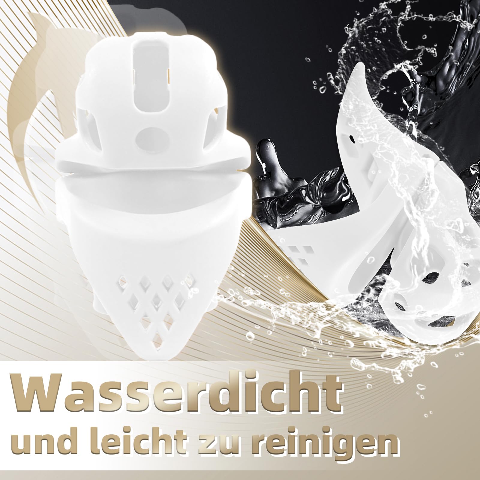 Cage de Chasteté Pénis Sex Toys Cage de Chasteté avec Serrure Dissimulée et 3 Tailles Différentes Chastity Cage avec Pénis et Testicules Masculins en Bondage Ceintures de Chasteté (M,White)