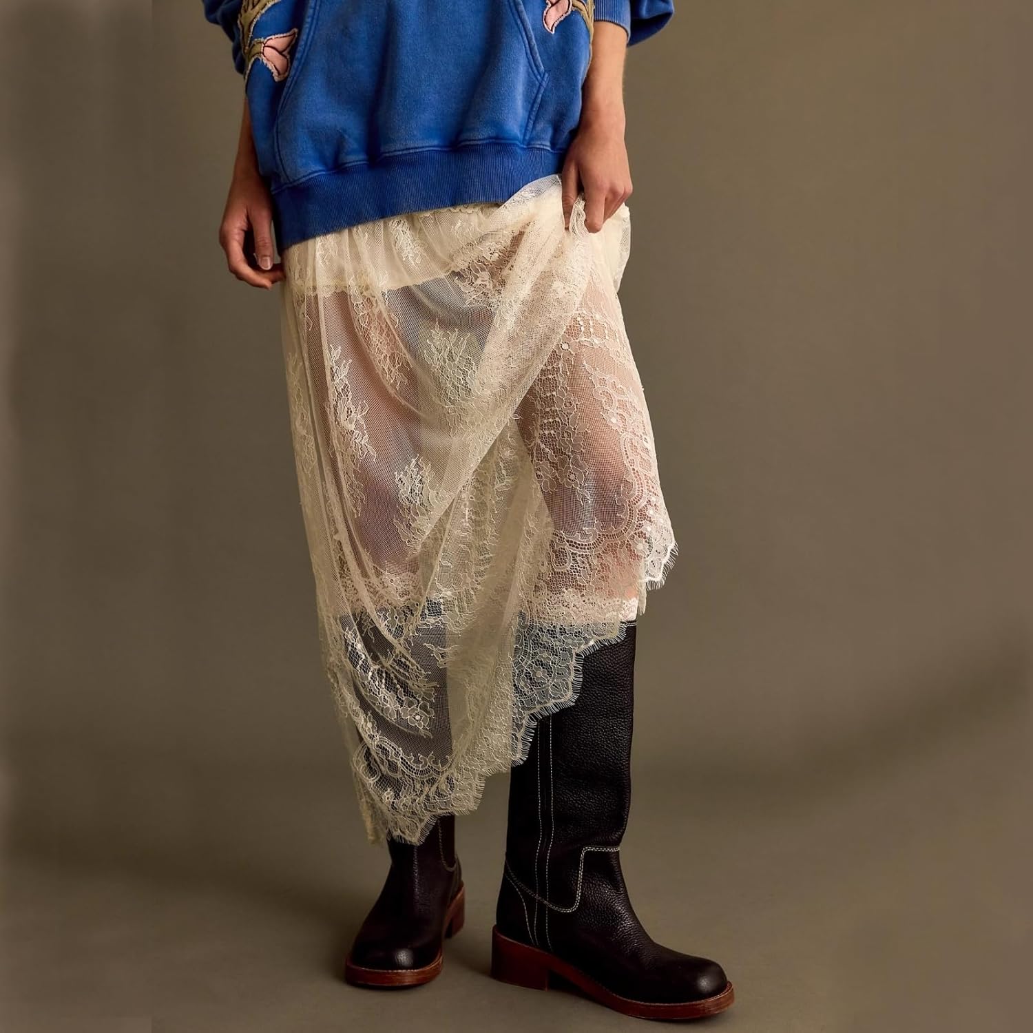 KISSASA Knee High Boots Women Roud Toe Chunky Block Low Heel Moto Boots Vintage Pull On Tall Long Boots Retro Campus Shoes - Image 3