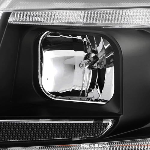 Miniatura 7 de AKKON - Compatible con Jeep Grand Cherokee 2011-2013 tipo HIDxenón Proyector LED de barra de tubo negro par de faros delanteros con señal secuencial