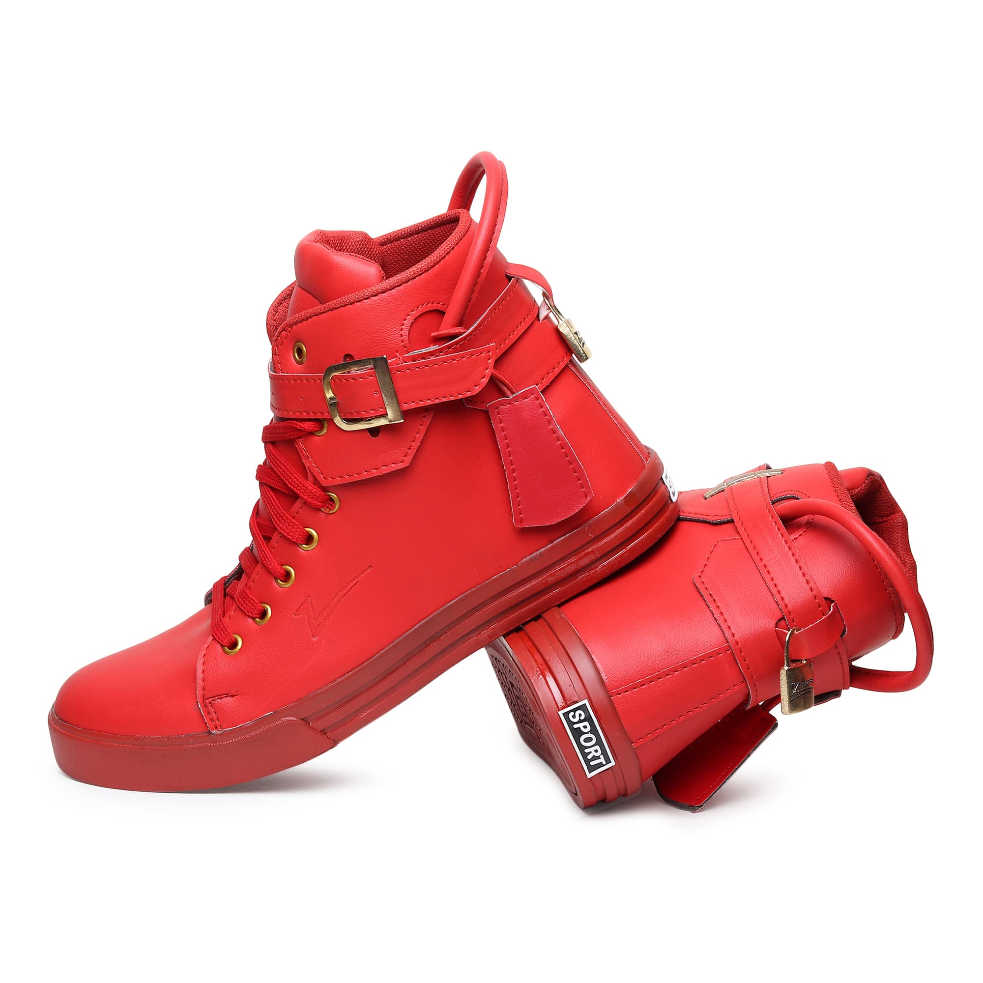 zombic High-Top Men's Funky Fashion Dancing Sneakers - Trendy Synthetic Leather Sneakers Shoes, Lightweight Design for Walking, in Casual Classics, and Attractive Footwear Choice-picture-24