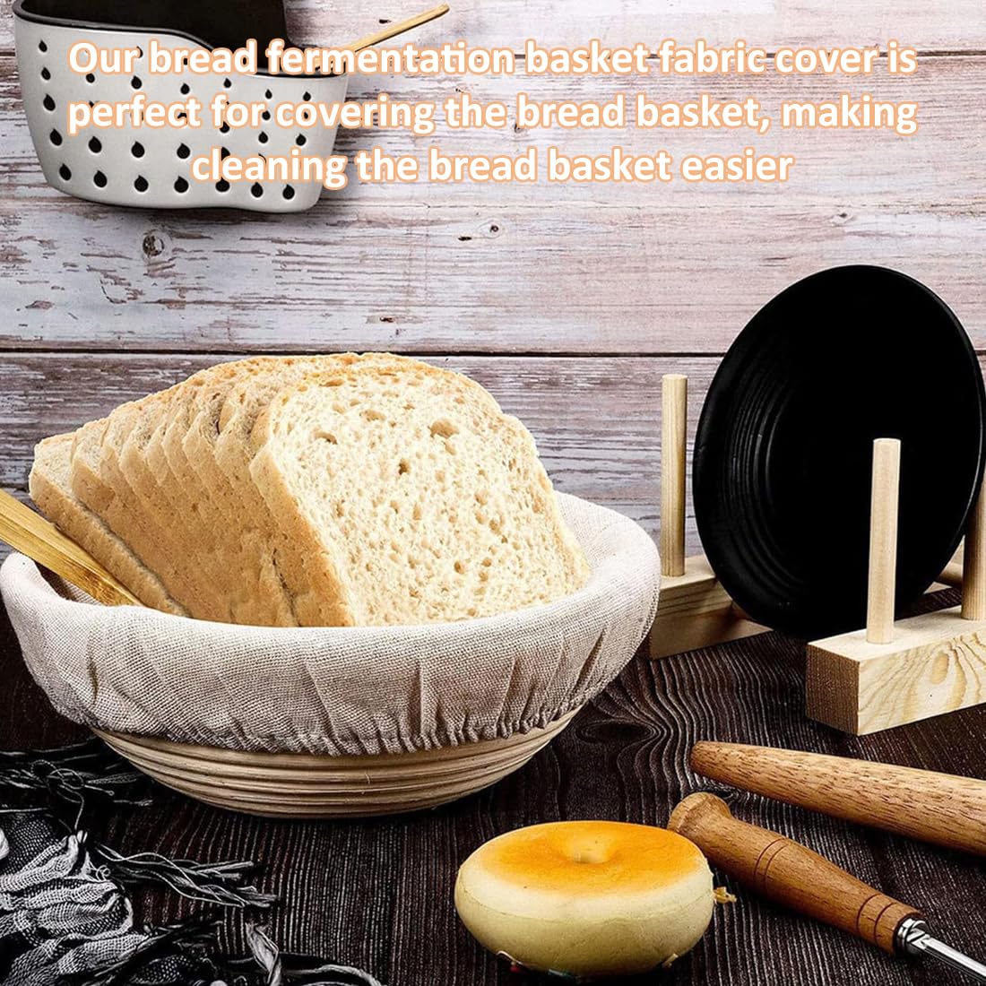 3 Inserti In Lino Per Cestini Da Lievitazione: Per Pane, Diametro 25 Cm - Antiaderenti, Assorbenti, Facili Da Lavare