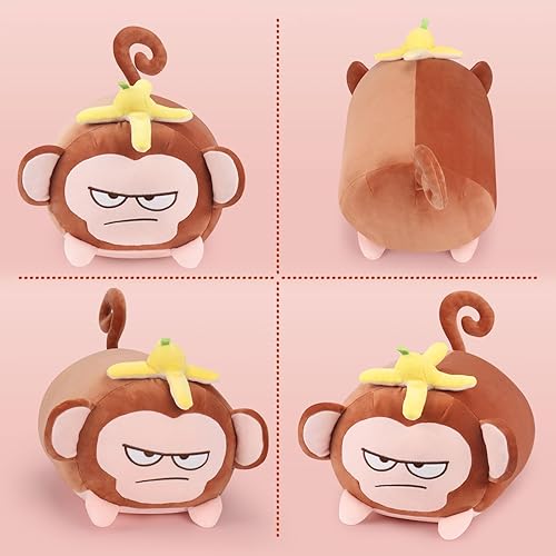 Miniatura 8 de Achwishap Almohada de peluche de mono de plátano, juguete de peluche de mono, bonita almohada kawaii de mono de plátano, bonita almohada para