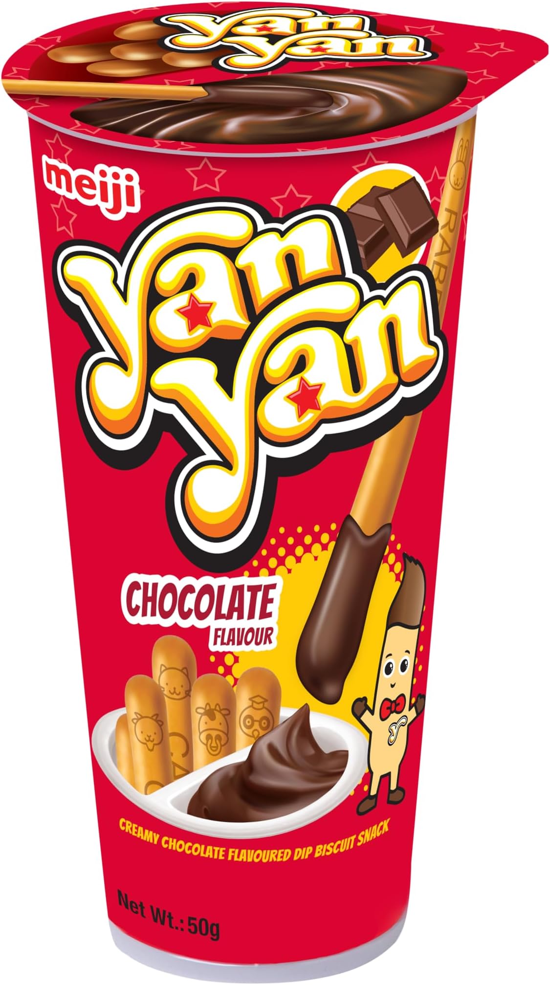 Yan Yan Biscuits Stick with Chocolate Dip 50 g