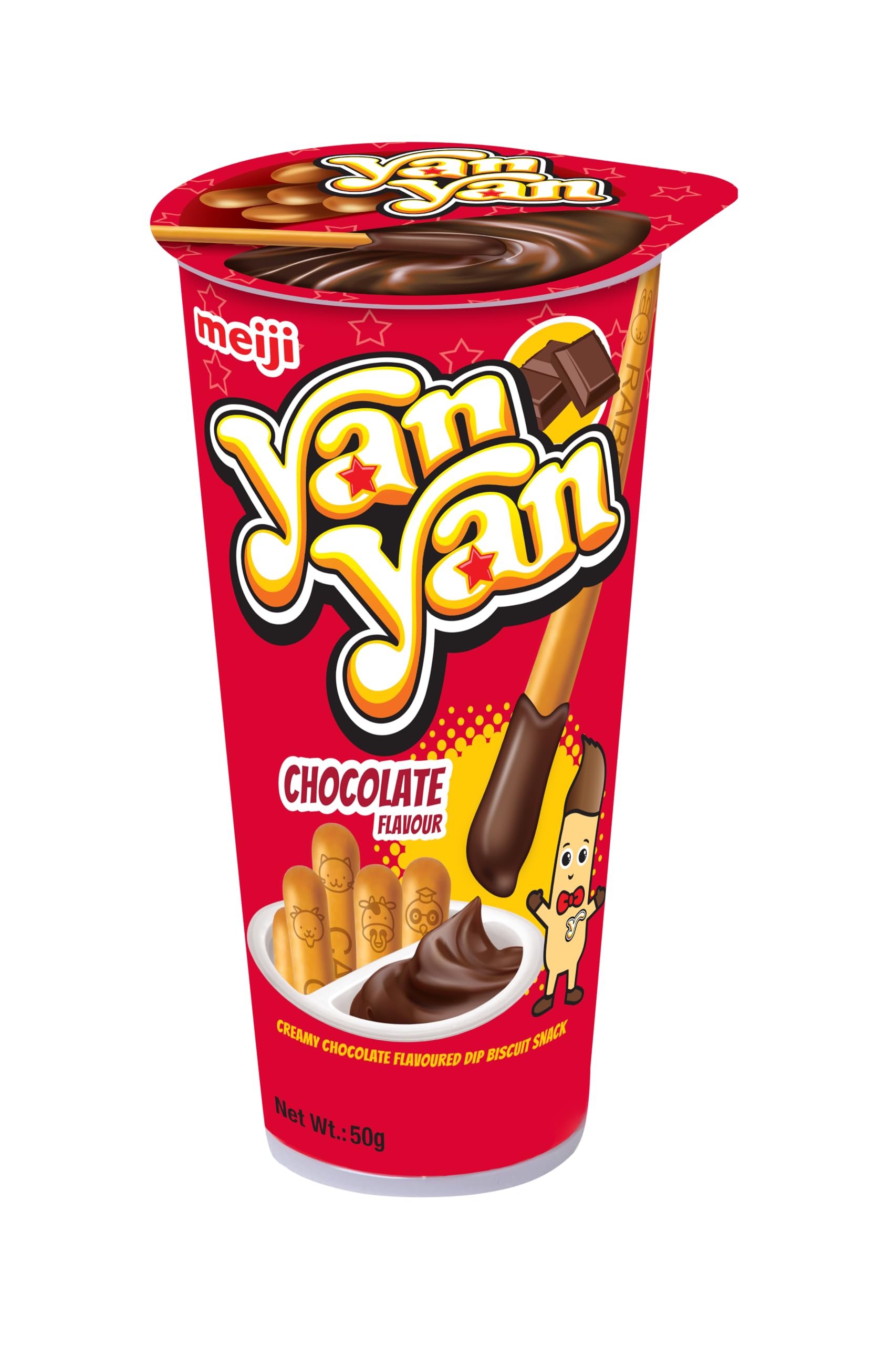 Yan Yan Biscuits Stick with Chocolate Dip 50 g
