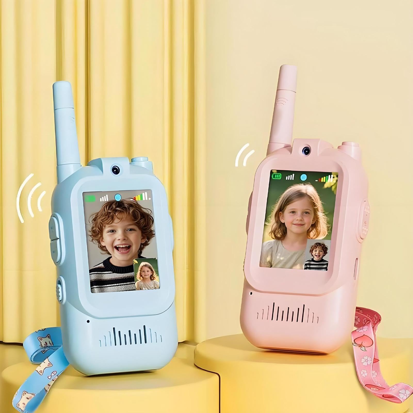 Walkie Talkies para Niños Y Niñas - Radios con Pantalla Y Efectos De Voz | Efectos De Voz para Walkie Talkies Infantiles,para Niños Niñas Juegos Familiares Acampada Navidad