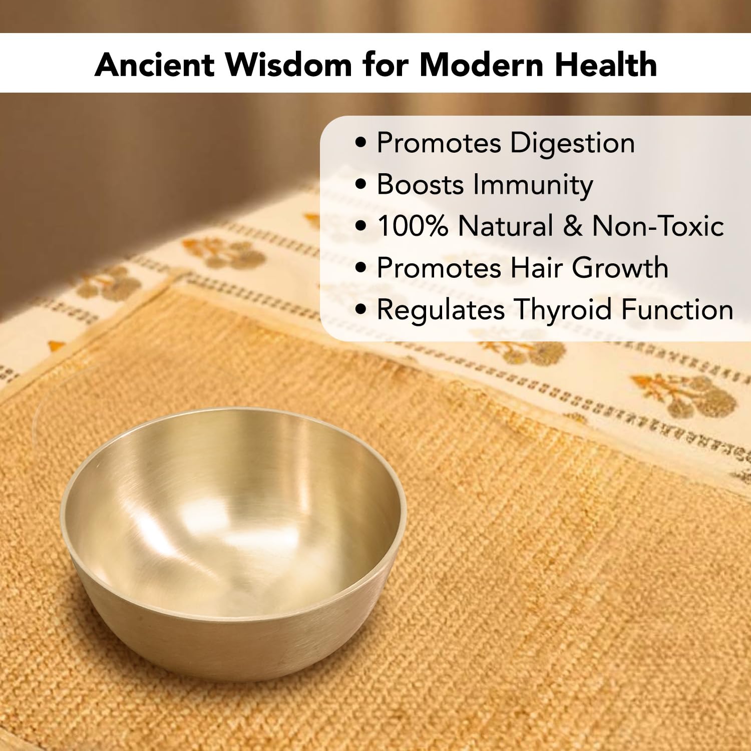 Ekhasa Kansa Bowl - Pure Bronze for Wellness -3